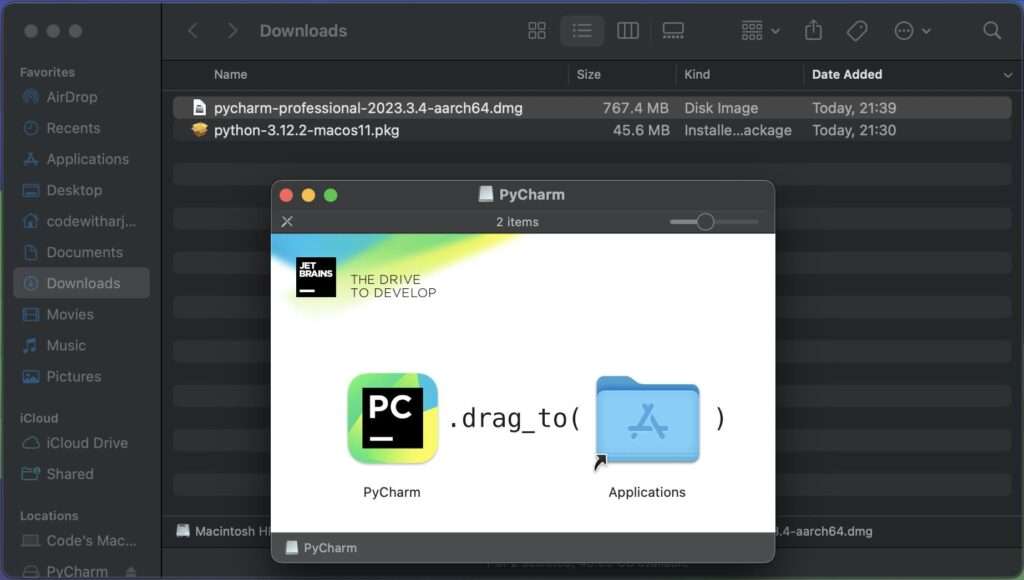 Install Pycharm