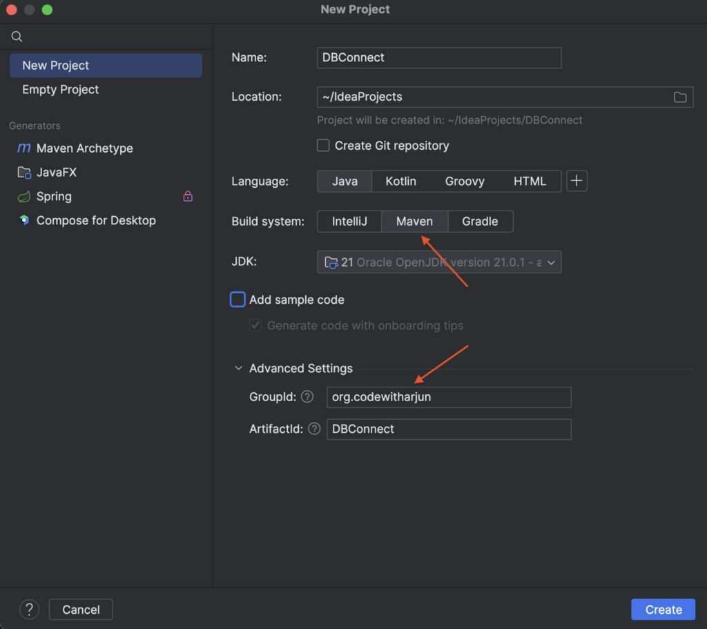 Create New Java Project